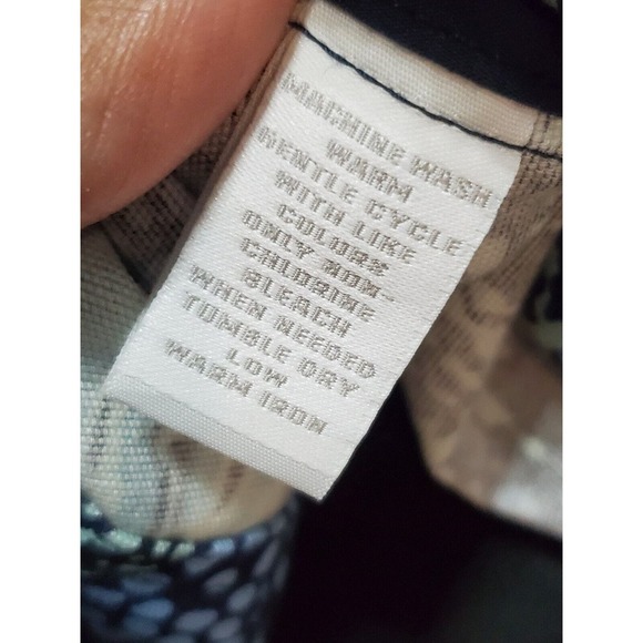 Character Club Womens Blue Floral Cotton Long Sleeve Button Down Jacket Sz Large - Picture 9 of 11